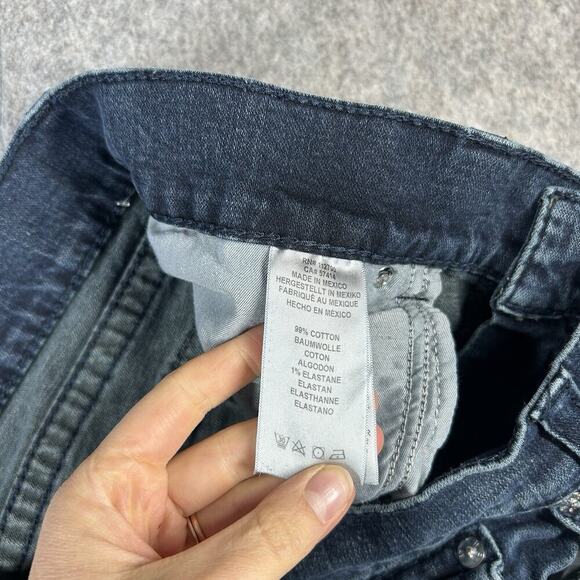 True Religion Jeans Men's 38 Geno Flap Big T Slim Fit Medium Wash Denim Stretch - Picture 12 of 12